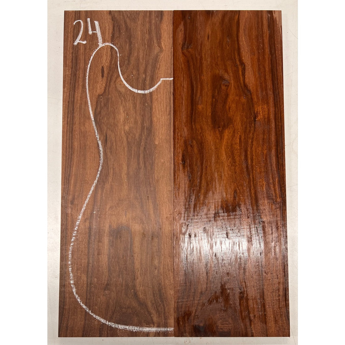 Granadillo Bookmatched Guitar Drop Tops 21" x 7-1/4" x 3/8" #24 - Exotic Wood Zone - Buy online Across USA 