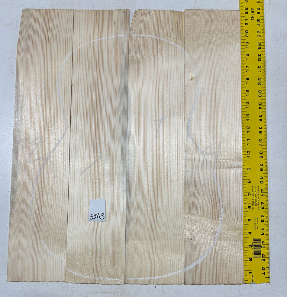 German Spruce 4 Piece Unglued Classical Guitar Top 20" x 4-1/2" x 3/16" #5563