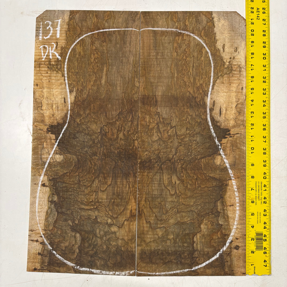 Figured Flame Mango Dreadnought Guitar Back and Side Set #137 - Exotic Wood Zone