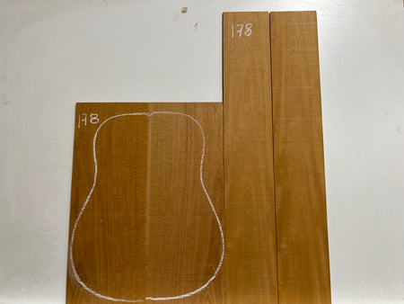 Flame Genuine Mahogany Classical Guitar Back & Side Set #178 - Exotic Wood Zone - Buy online Across USA 