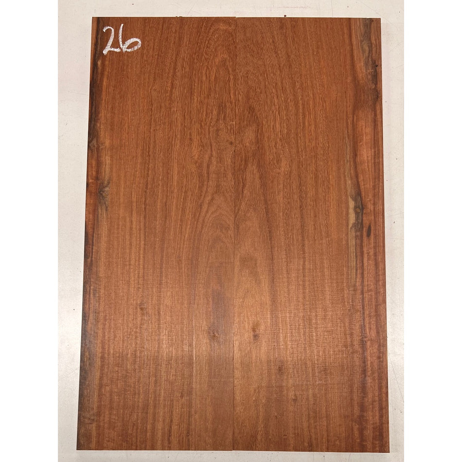 Granadillo Bookmatched Guitar Drop Tops 21" x 7-1/4" x 3/8" #26 - Exotic Wood Zone - Buy online Across USA 