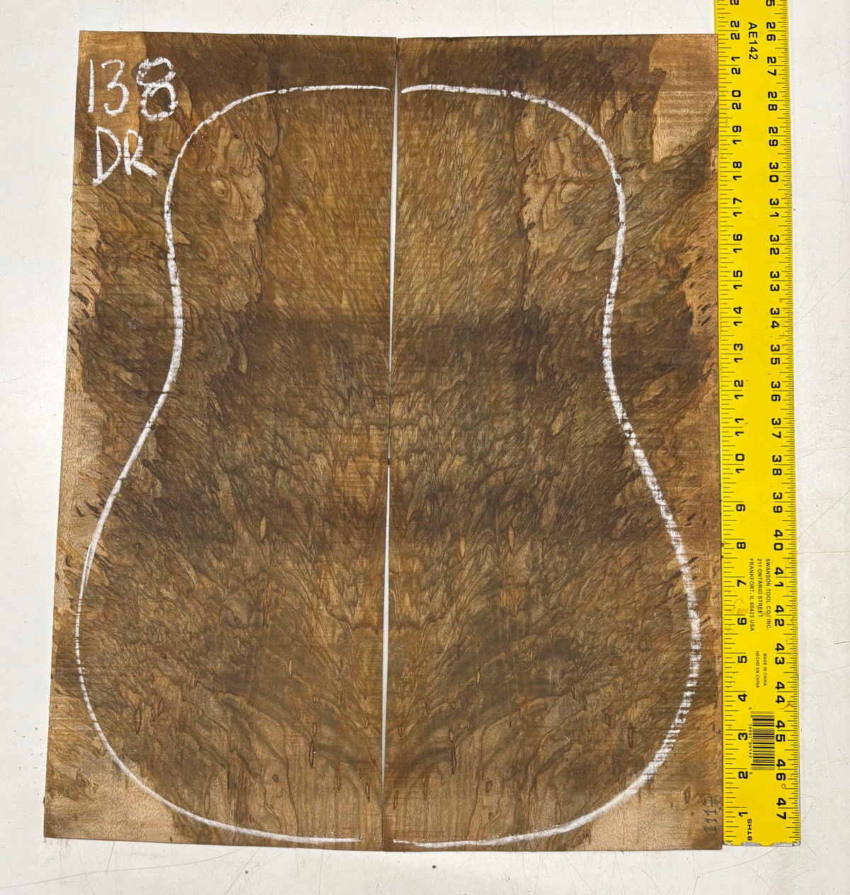 Figured Flame Mango Dreadnought Guitar Back and Side Set #138 - Exotic Wood Zone