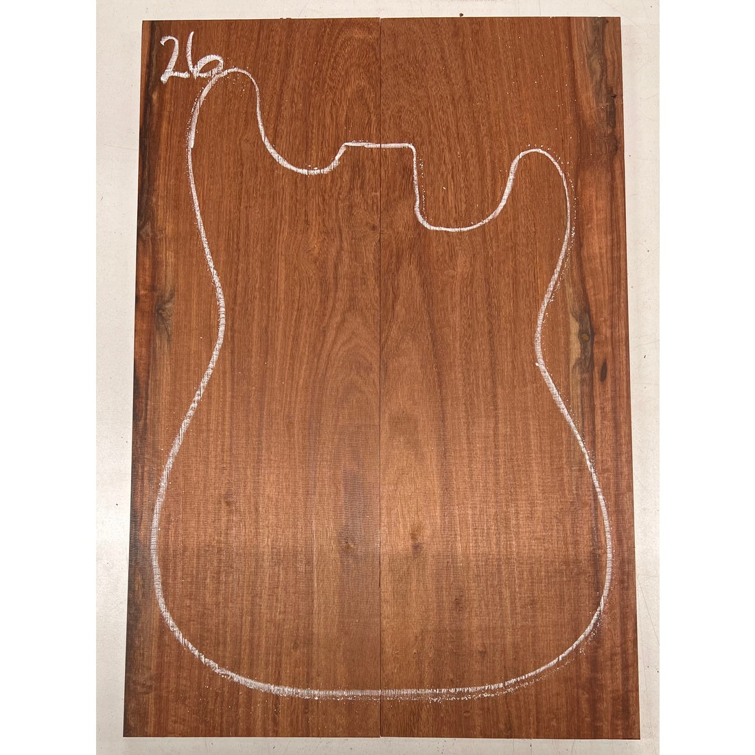 Granadillo Bookmatched Guitar Drop Tops 21" x 7-1/4" x 3/8" #26 - Exotic Wood Zone - Buy online Across USA 