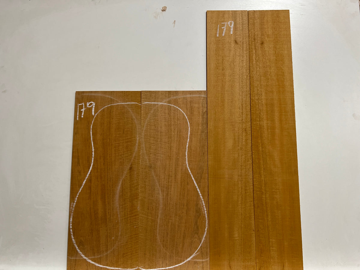 Flame Genuine Mahogany Classical Guitar Back & Side Set #179 - Exotic Wood Zone - Buy online Across USA 