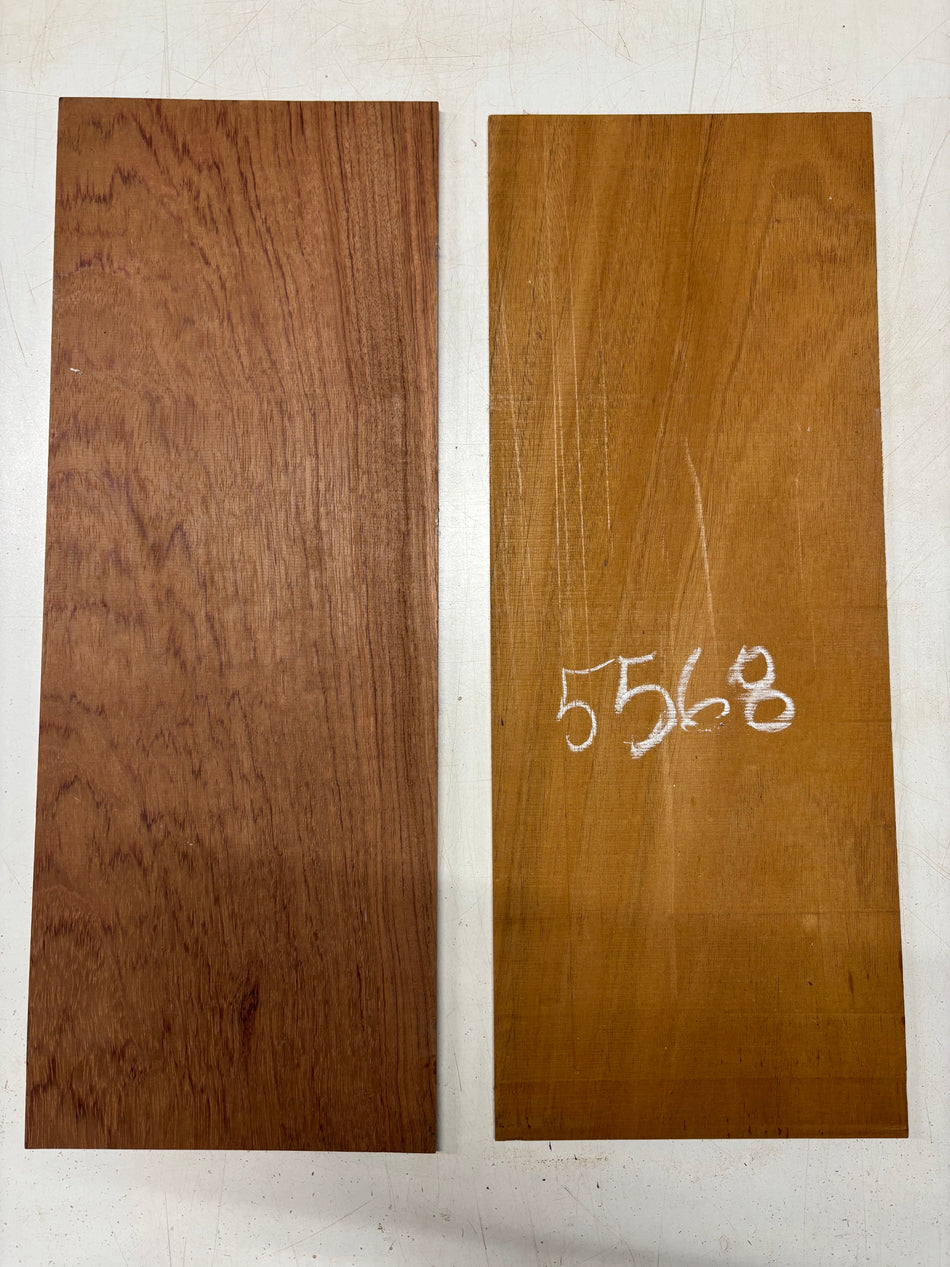 2 Pack, 2 Species Mahogany + Bubinga Thin Stock Lumber Board Blank 22" x 8-1/2" x 3/16" #5568