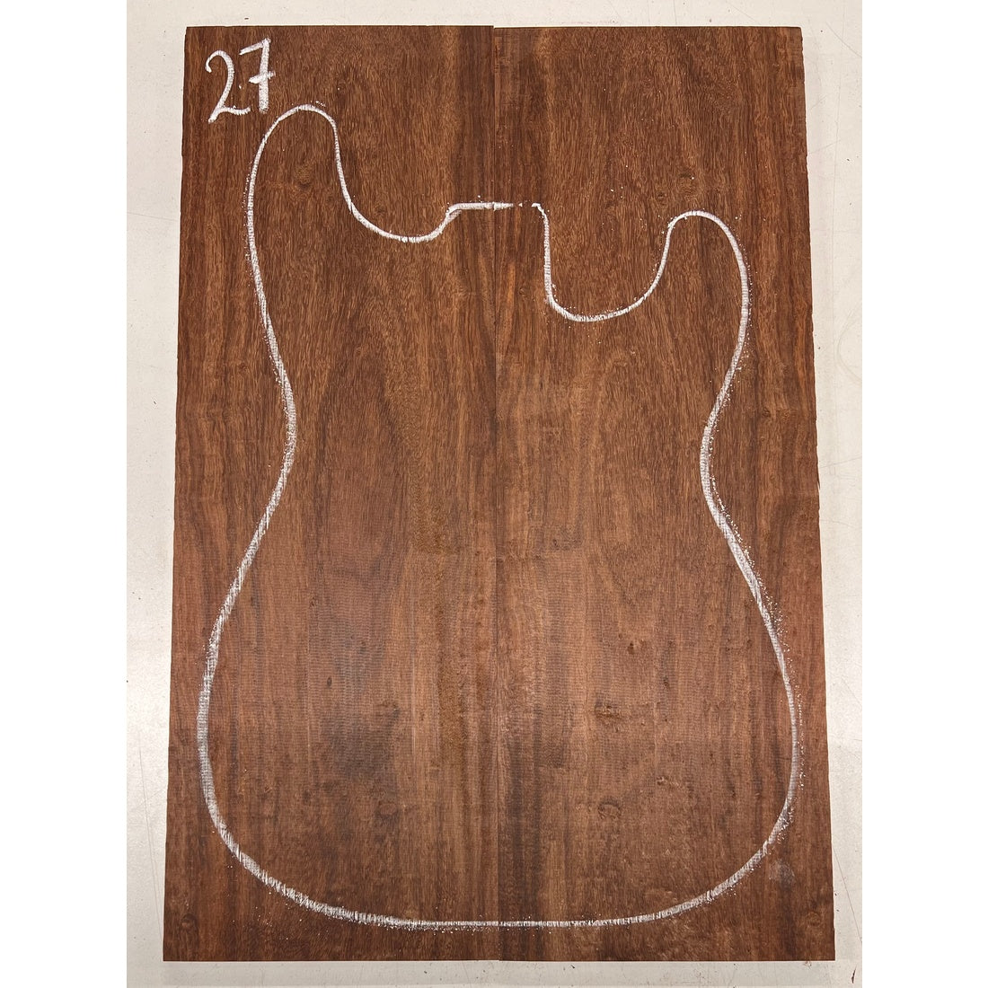 Granadillo Bookmatched Guitar Drop Tops 21" x 7-1/4" x 3/8" #27 - Exotic Wood Zone - Buy online Across USA 