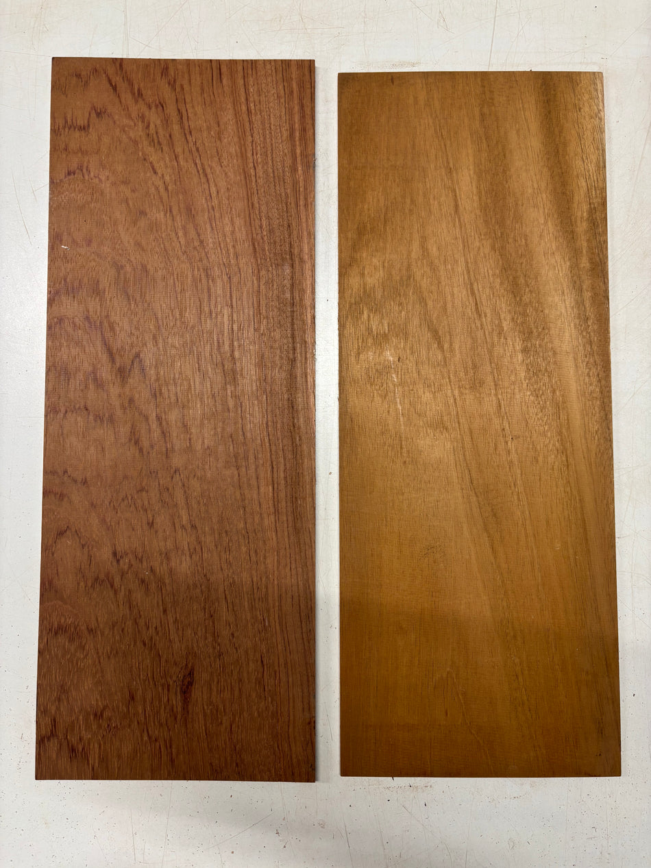 2 Pack, 2 Species Mahogany + Bubinga Thin Stock Lumber Board Blank 22" x 8-1/2" x 3/16" #5568