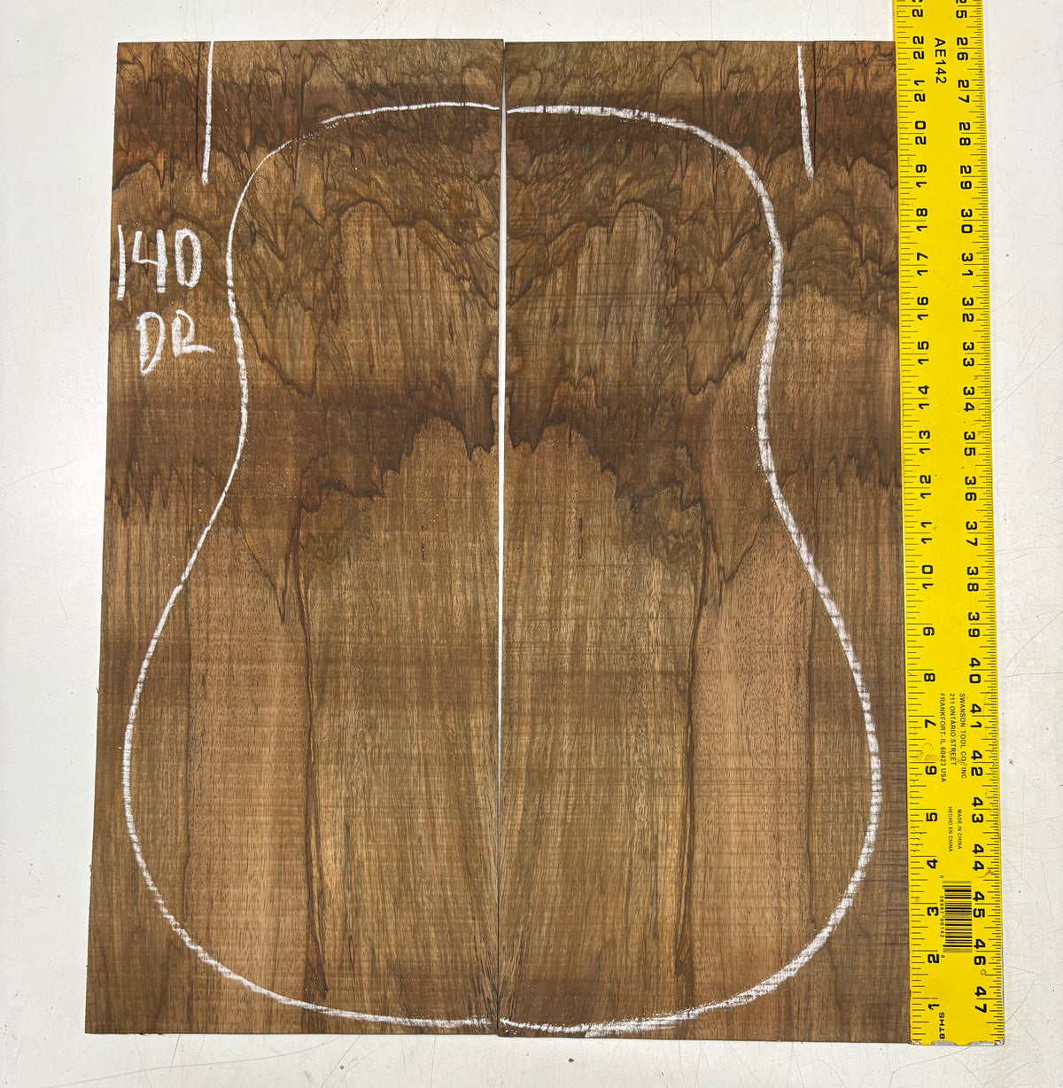 Figured Flame Mango Dreadnought Guitar Back and Side Set #140 - Exotic Wood Zone