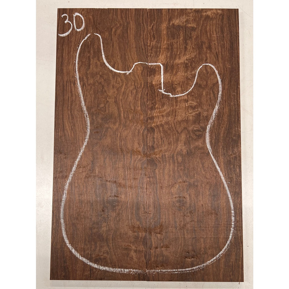 Granadillo Bookmatched Guitar Drop Tops 21" x 7-1/4" x 3/8" #30 - Exotic Wood Zone - Buy online Across USA 