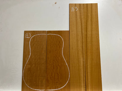 Flame Genuine Mahogany Classical Guitar Back &amp; Side Set 