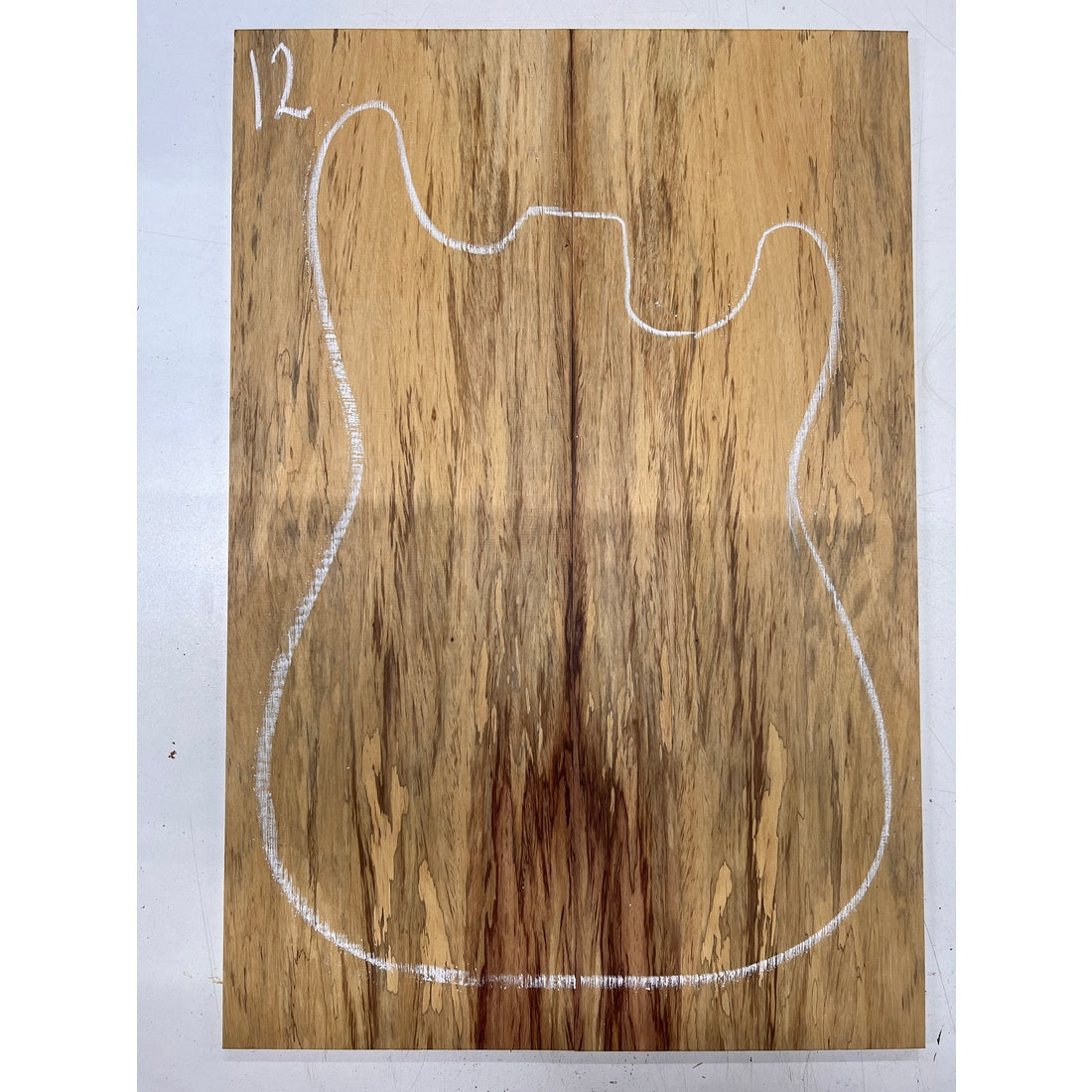 Spalted Tamarind Bookmatched Guitar Drop Tops 21" x 7-1/4" x 1/4" #12 - Exotic Wood Zone - Buy online Across USA 