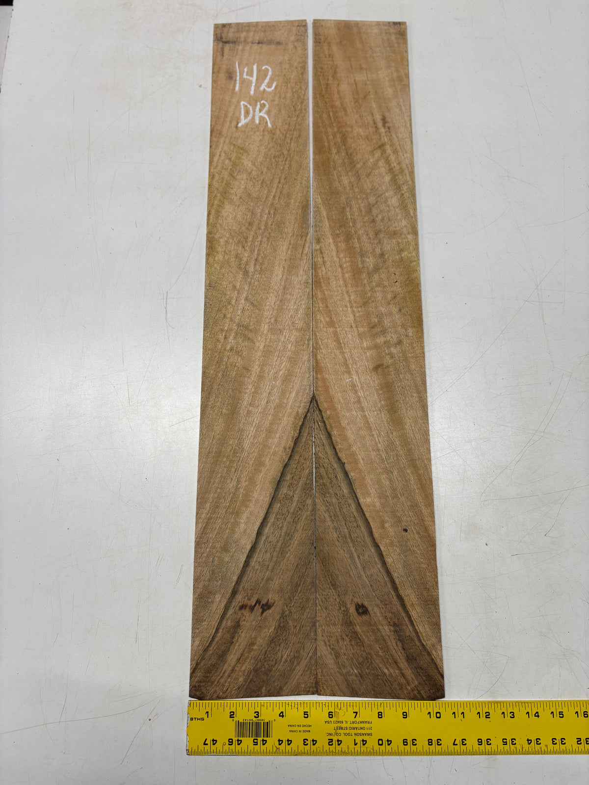 Figured Flame Mango Dreadnought Guitar Back and Side Set #142 - Exotic Wood Zone