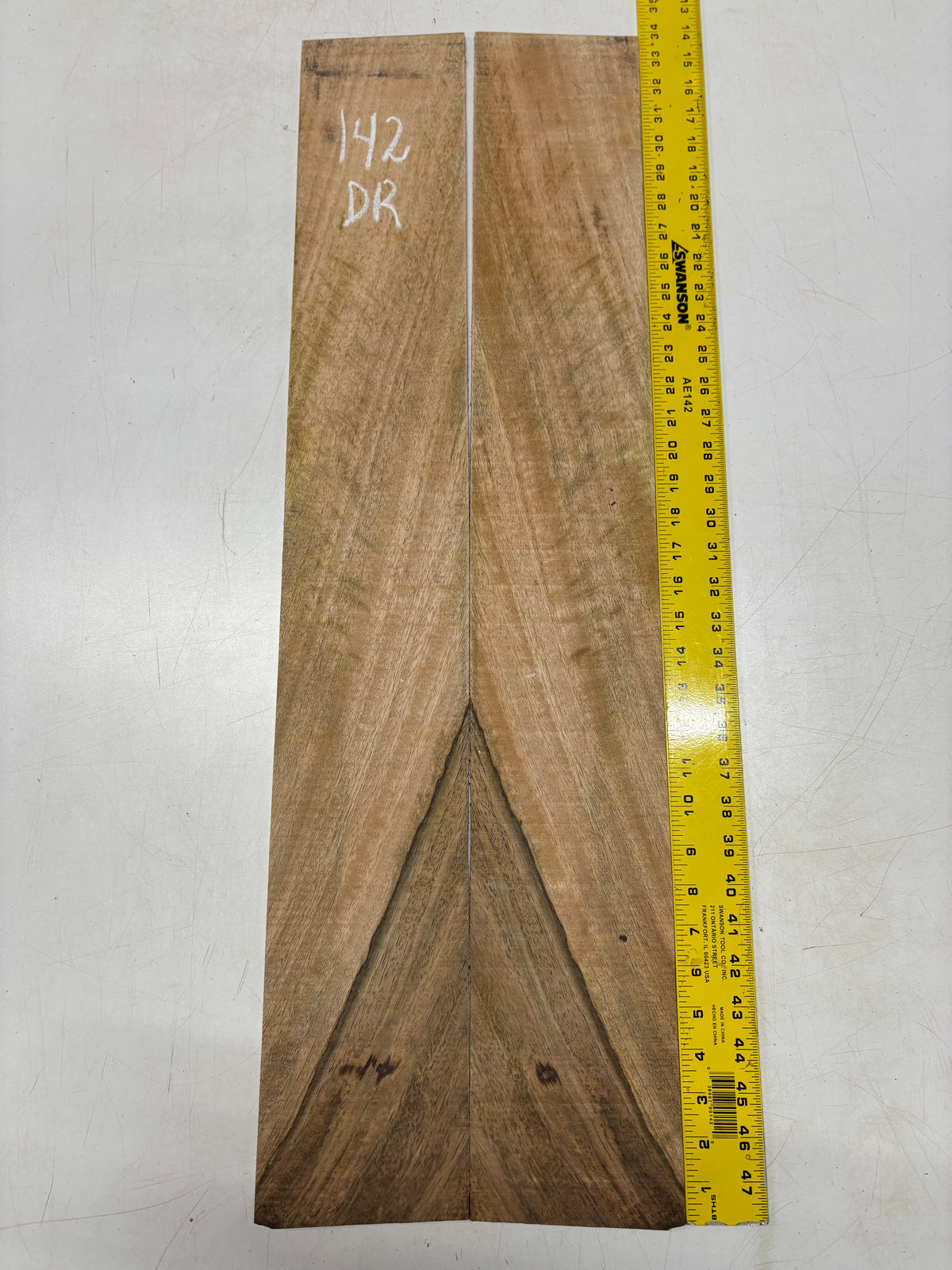 Figured Flame Mango Dreadnought Guitar Back and Side Set #142 - Exotic Wood Zone