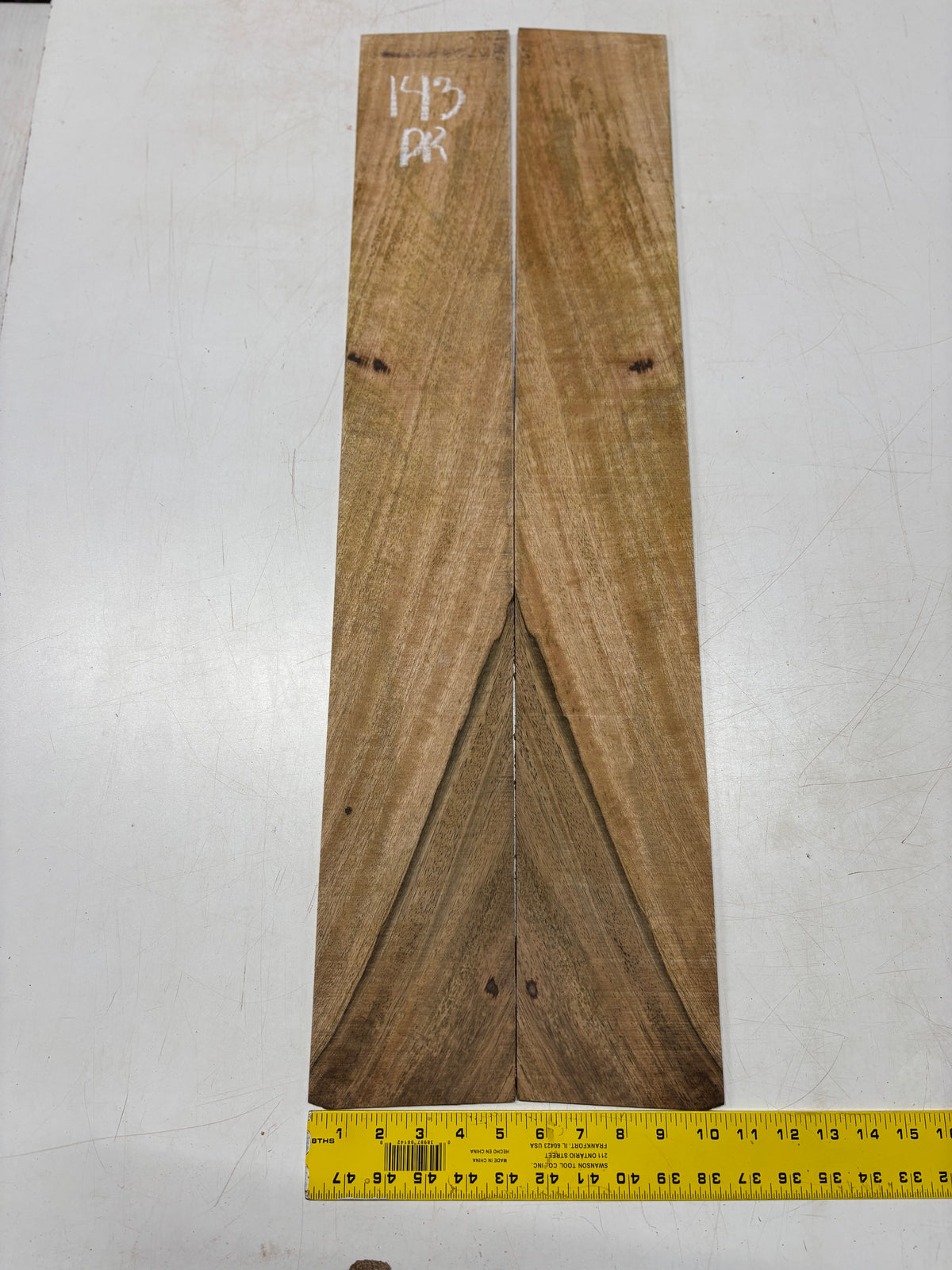 Figured Flame Mango Dreadnought Guitar Back and Side Set #143 - Exotic Wood Zone