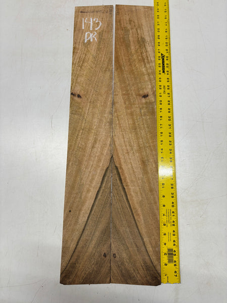 Figured Flame Mango Dreadnought Guitar Back and Side Set #143 - Exotic Wood Zone