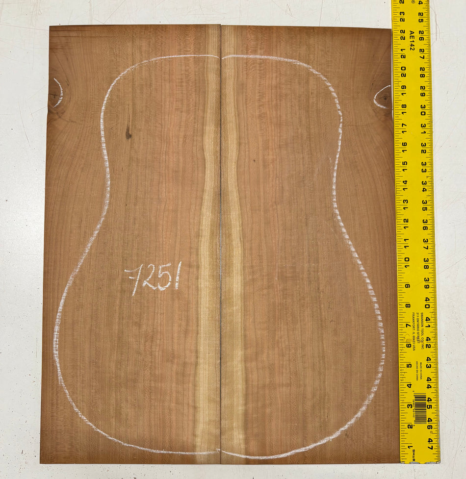 Cherry Dreadnought Guitar Back Set 22"x8-3/8"x3/16"#7251