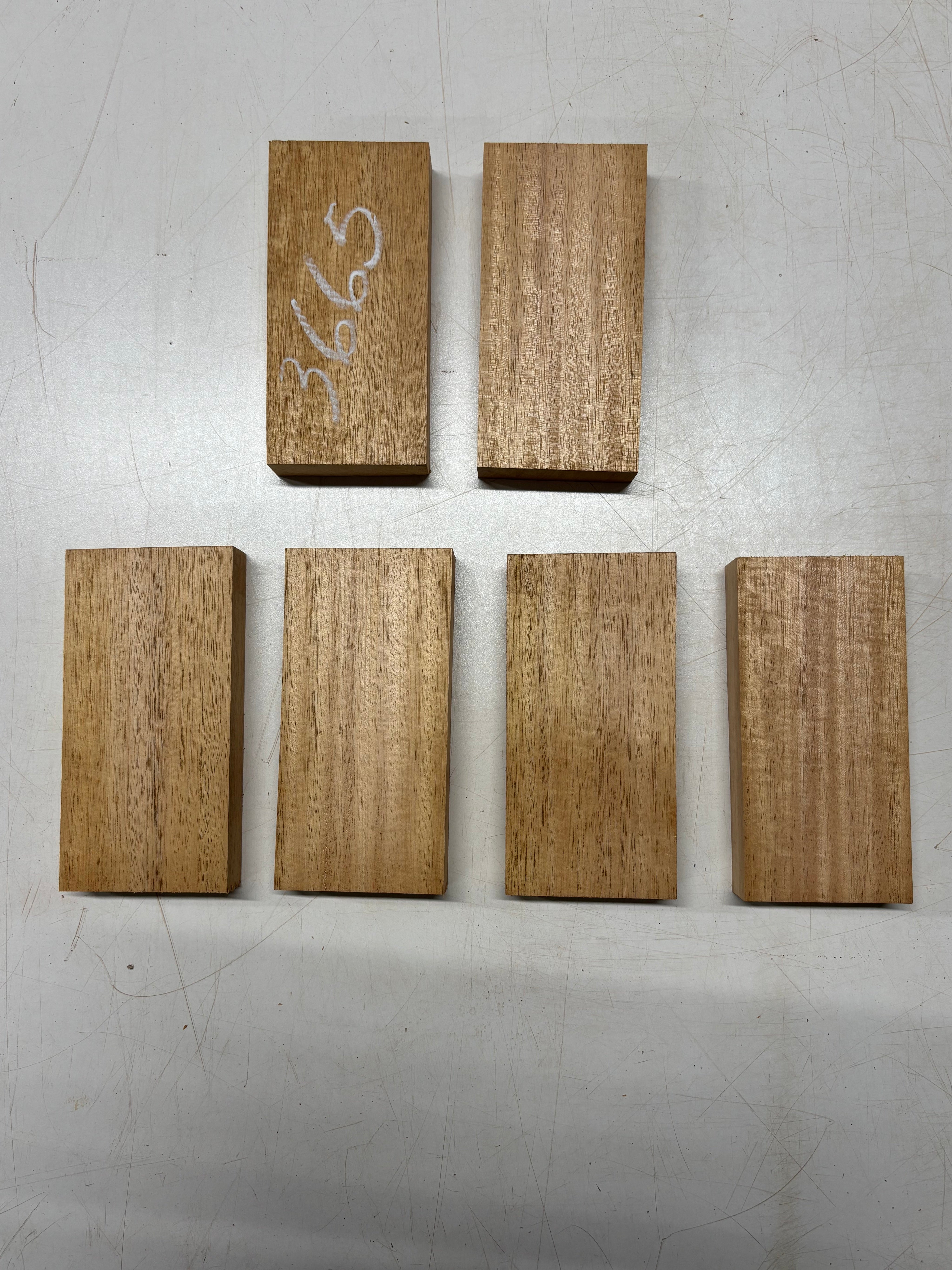 6 Pack, Honduras Mahogany Thin Stock Lumber 6"x 3"x 1"#3665 Exotic Wood Zone 