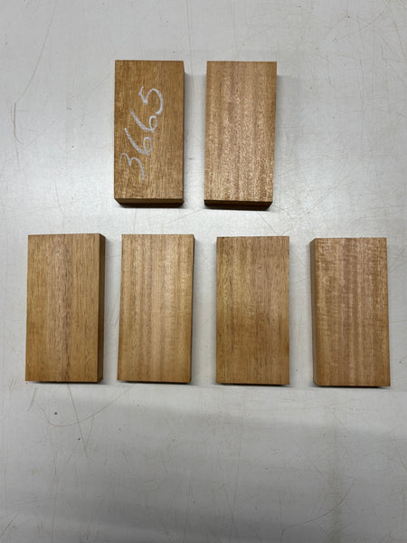 6 Pack, Honduras Mahogany Thin Stock Lumber 6"x 3"x 1"#3665 Exotic Wood Zone 