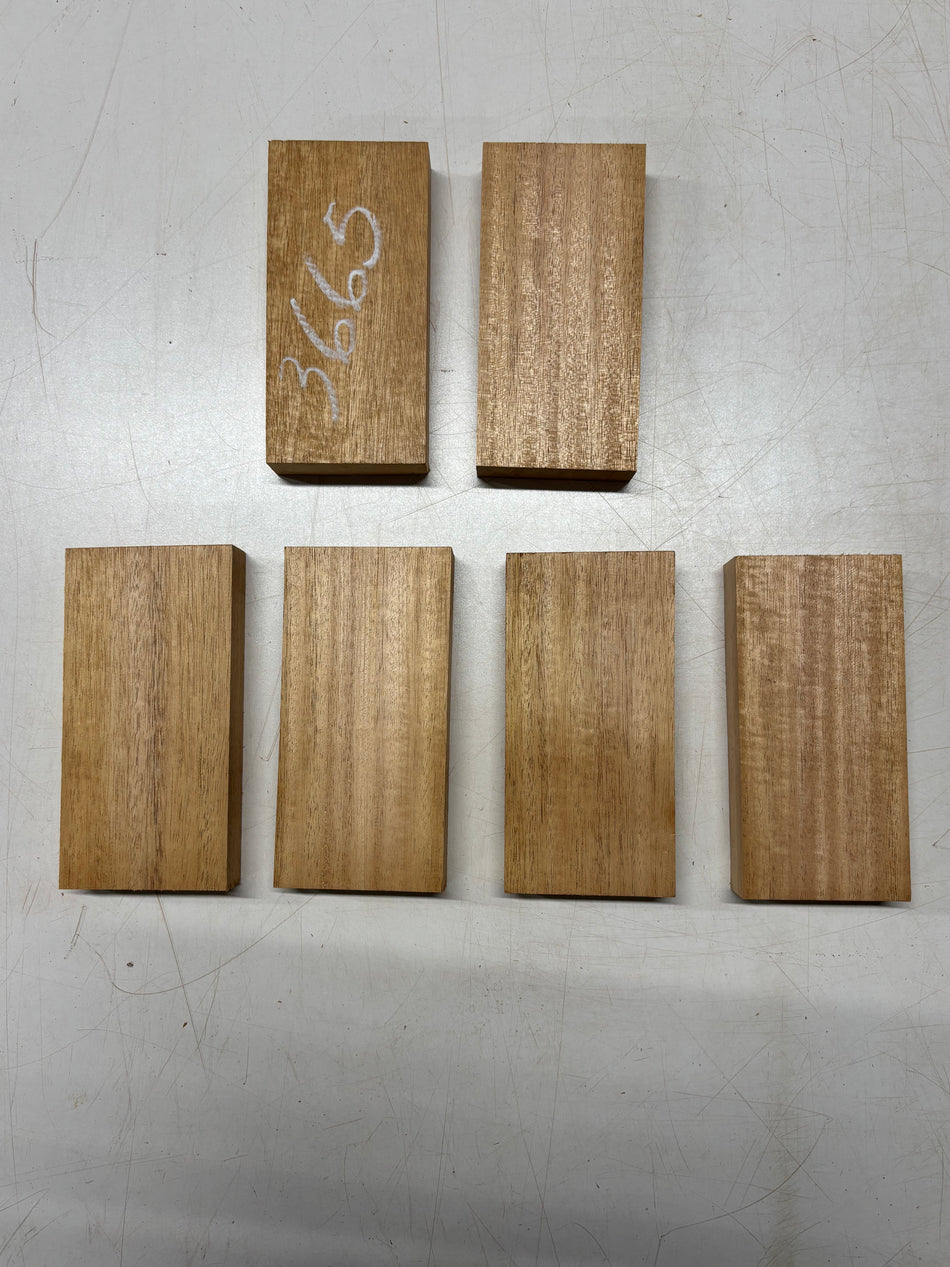 6 Pack, Honduras Mahogany Thin Stock Lumber 6"x 3"x 1"#3665 Exotic Wood Zone 
