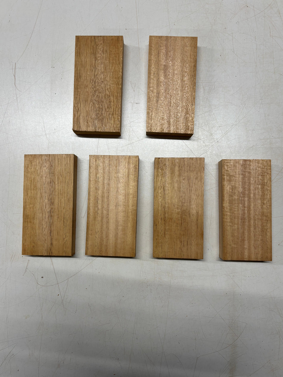 6 Pack, Honduras Mahogany Thin Stock Lumber 6"x 3"x 1"#3665 Exotic Wood Zone 