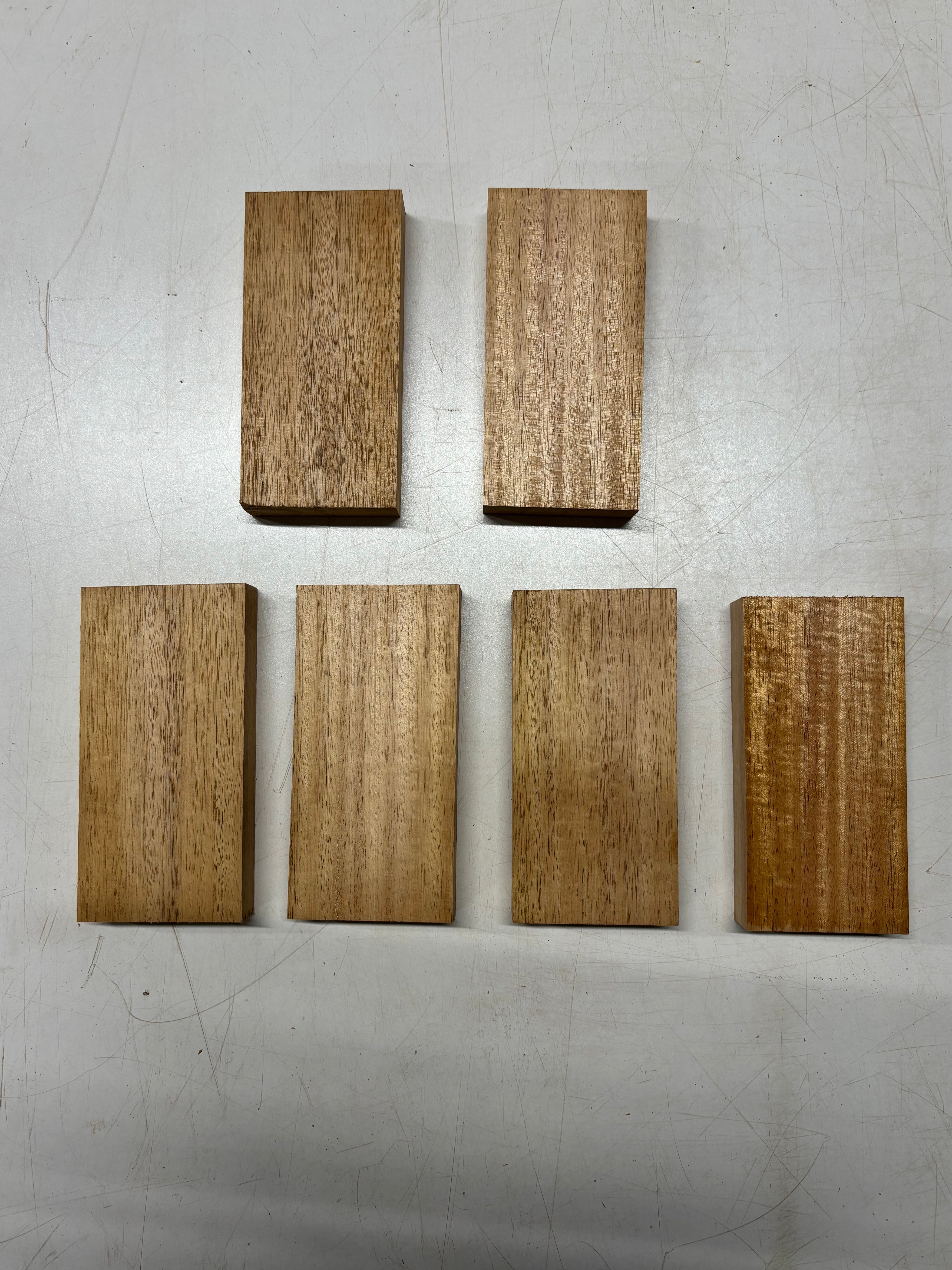 6 Pack, Honduras Mahogany Thin Stock Lumber 6"x 3"x 1"#3665 Exotic Wood Zone 