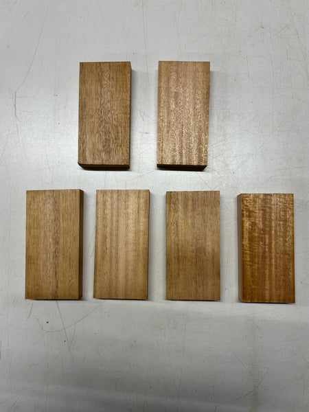 6 Pack, Honduras Mahogany Thin Stock Lumber 6"x 3"x 1"#3665 Exotic Wood Zone 