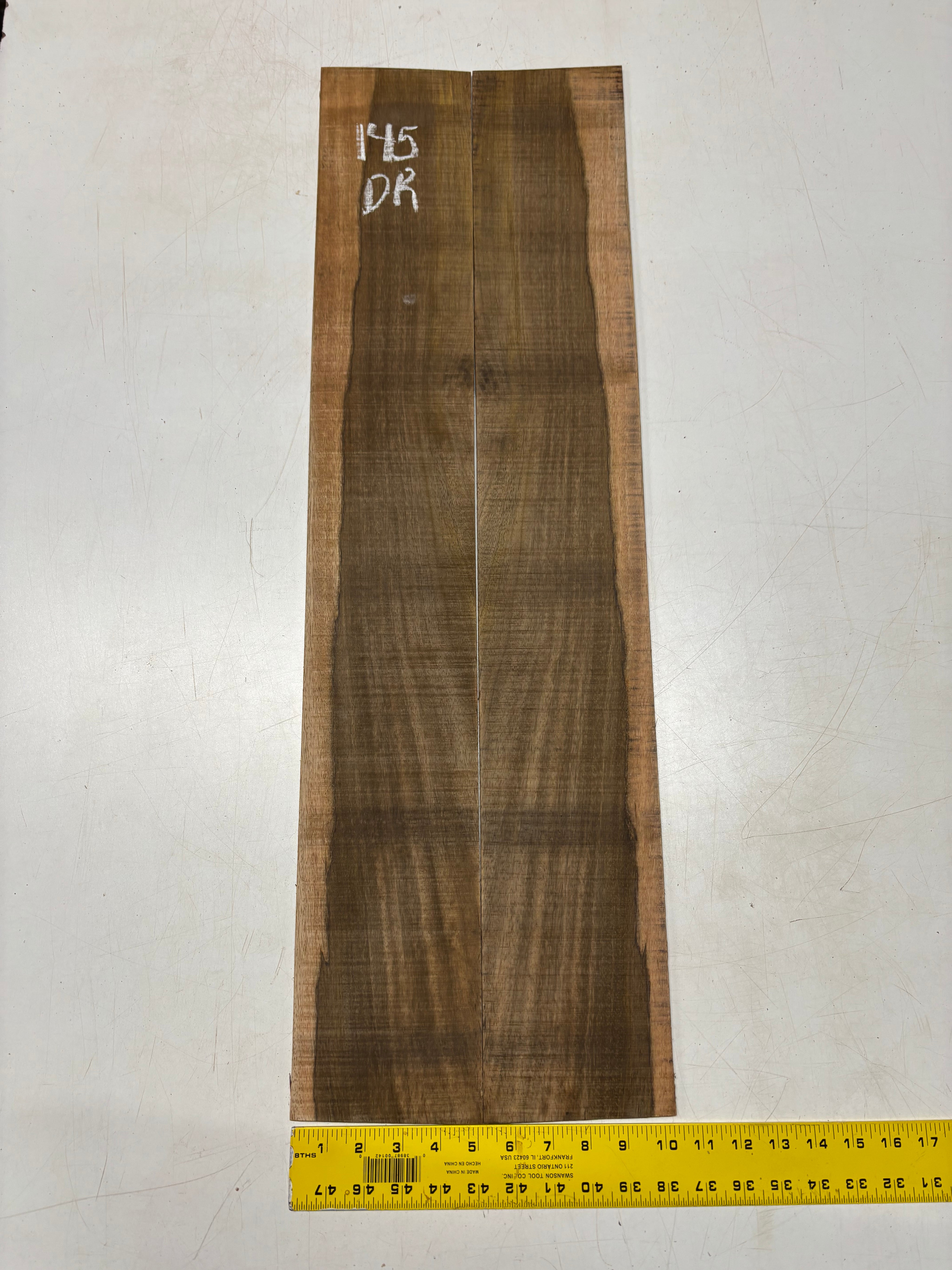 Figured Flame Mango Dreadnought Guitar Back and Side Set #145 - Exotic Wood Zone