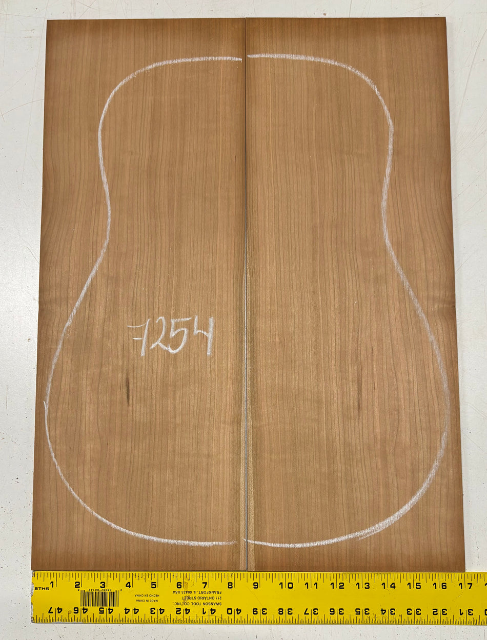 Cherry Dreadnought Guitar Back Set 22"x8-3/8"x3/16"#7254