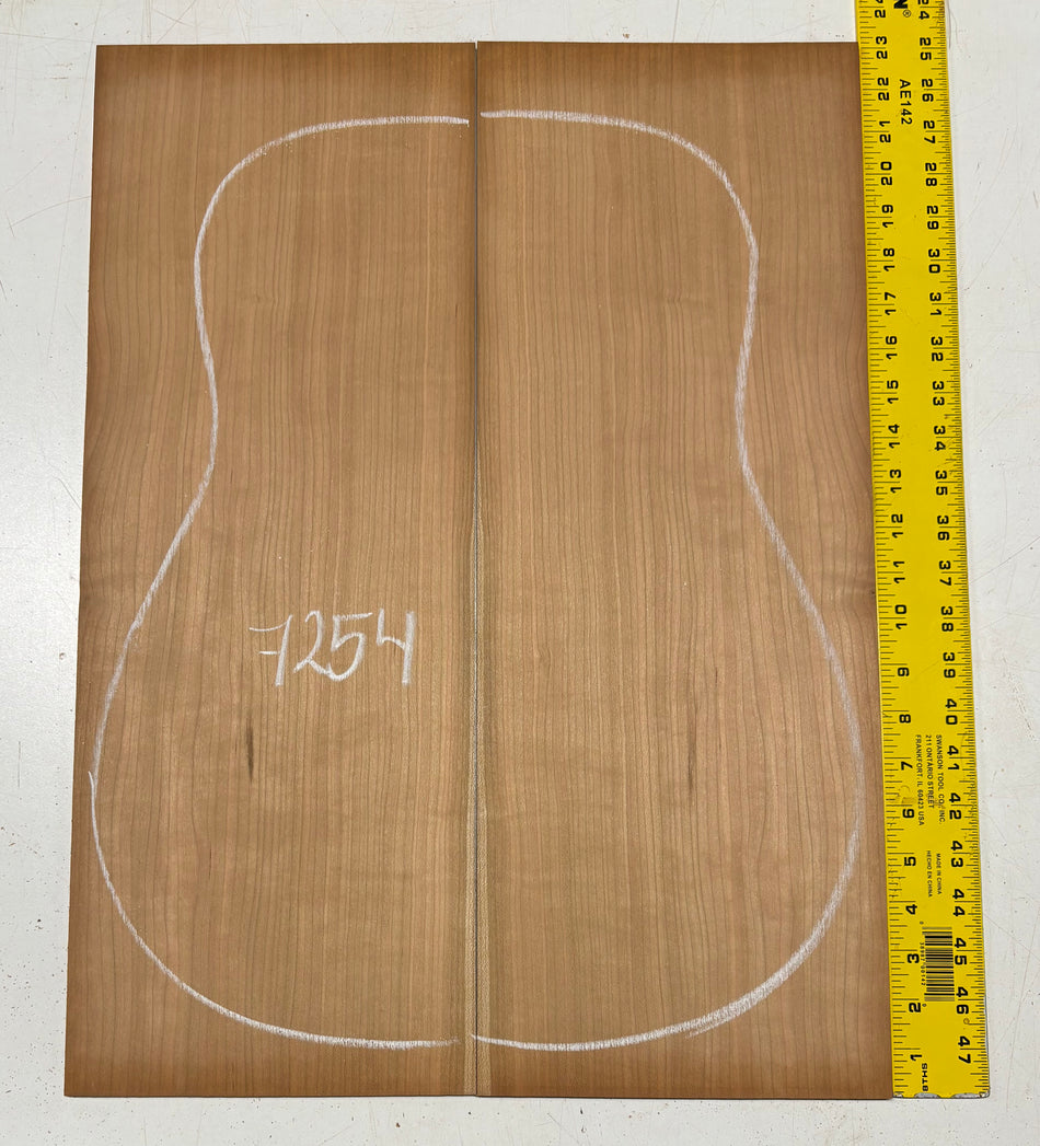 Cherry Dreadnought Guitar Back Set 22"x8-3/8"x3/16"#7254