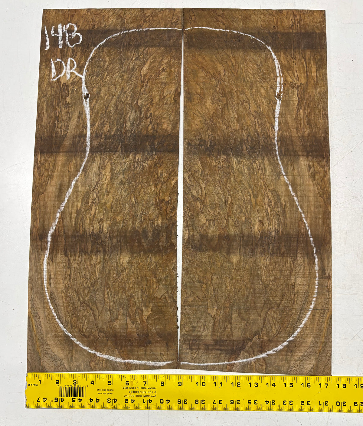 Figured Flame Mango Dreadnought Guitar Back and Side Set #148 - Exotic Wood Zone