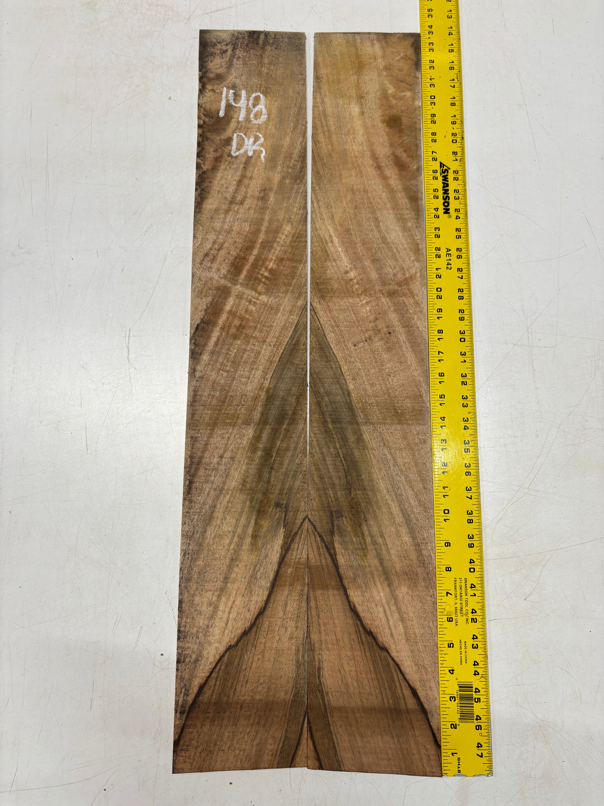 Figured Flame Mango Dreadnought Guitar Back and Side Set #148 - Exotic Wood Zone