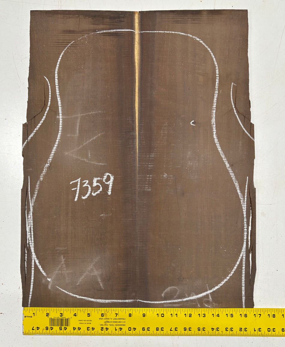 Katalox Dreadnought Guitar Back Set  22"x8"x3/16"#7359