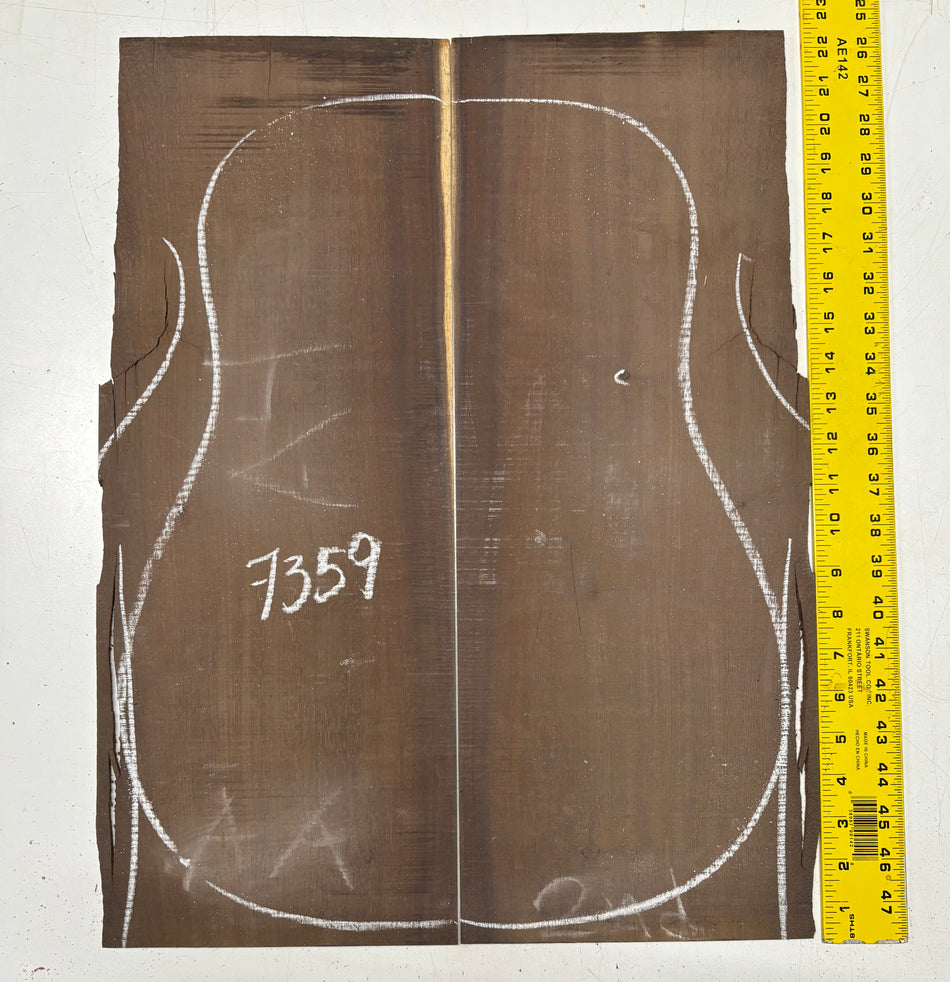 Katalox Dreadnought Guitar Back Set  22"x8"x3/16"#7359