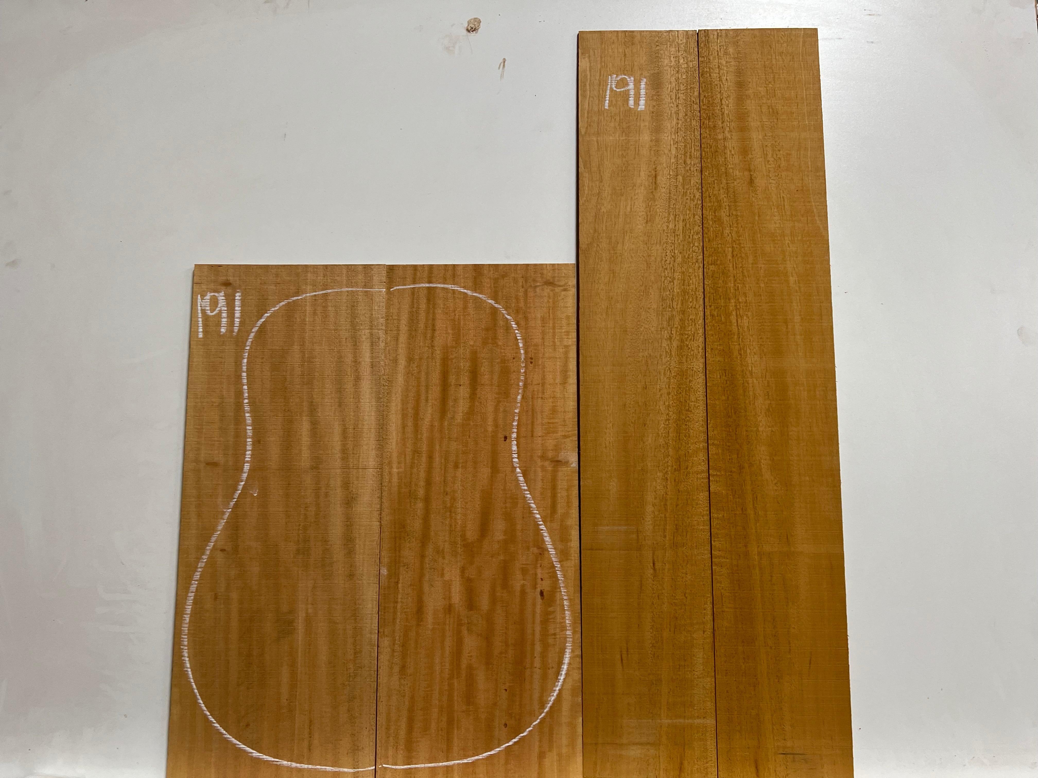 Flame Genuine Mahogany Classical Guitar Back & Side Set #191 - Exotic Wood Zone - Buy online Across USA 