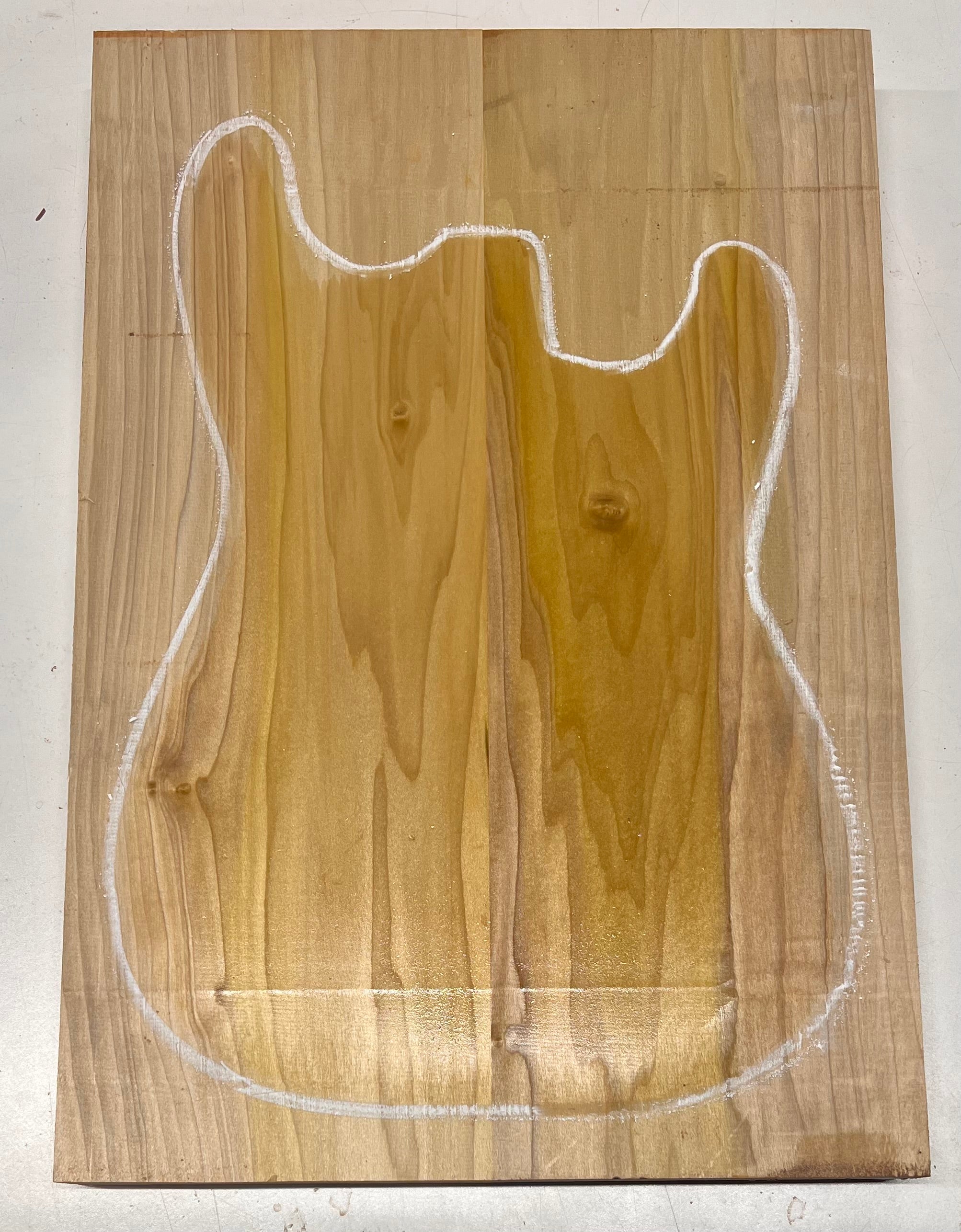 Yellow Poplar Guitar Body Blanks - 21&quot; x 14-1/2&quot; x 1-3/4&quot;, 11 Lbs 