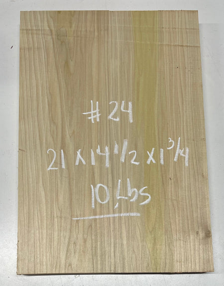 Yellow Poplar Guitar Body Blanks - 21" x 14-1/2" x 1-3/4", 10 Lbs #24 - Exotic Wood Zone - Buy online Across USA 