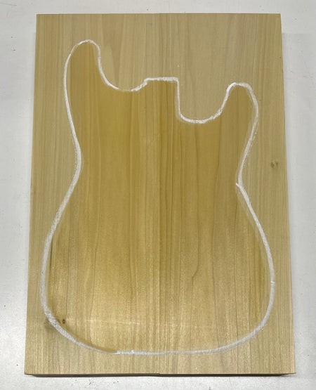 Yellow Poplar Guitar Body Blanks - 21" x 14-1/2" x 1-3/4", 10 Lbs #24 - Exotic Wood Zone - Buy online Across USA 