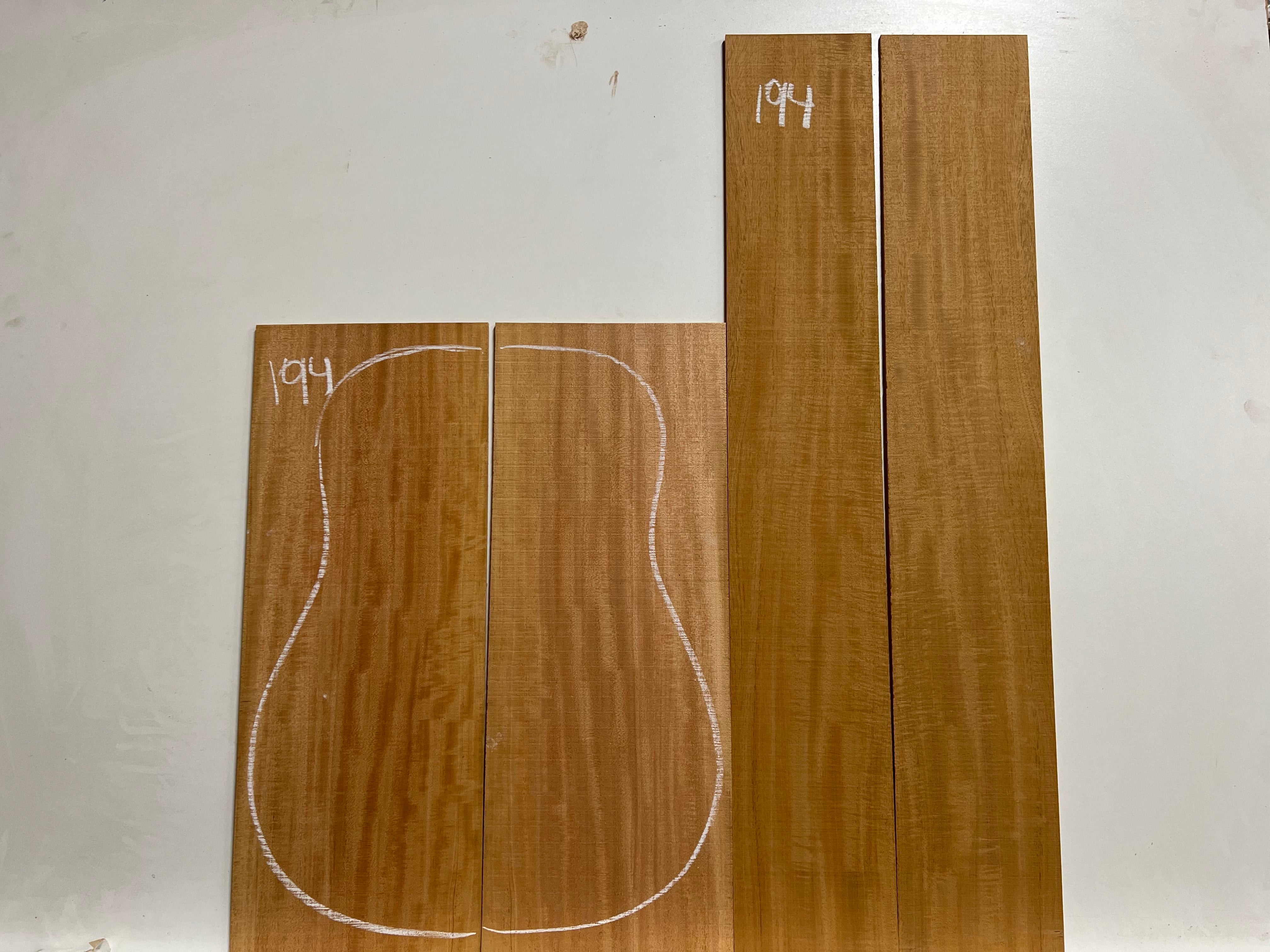 Flame Genuine Mahogany Classical Guitar Back & Side Set #194 - Exotic Wood Zone - Buy online Across USA 