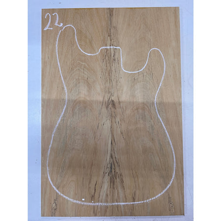 Spalted Tamarind Bookmatched Guitar Drop Tops 21" x 7-1/4" x 1/4" #22 - Exotic Wood Zone - Buy online Across USA 