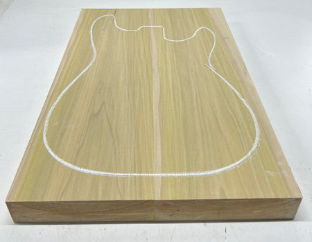 Yellow Poplar Guitar Body Blanks - 21" x 14-1/4" x 1-3/4", 10 Lbs #25 - Exotic Wood Zone - Buy online Across USA 