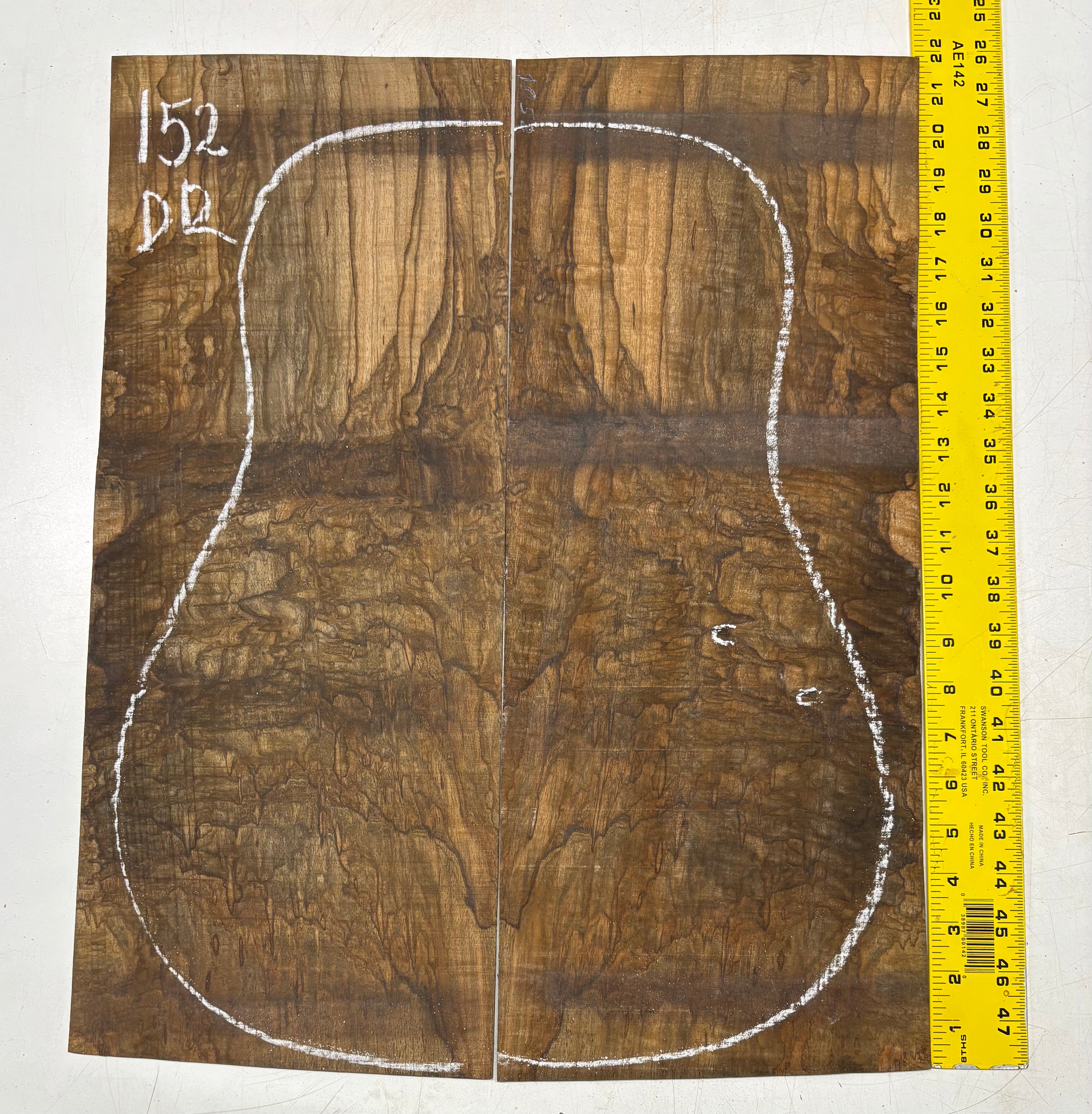 Figured Flame Mango Dreadnought Guitar Back and Side Set #152 - Exotic Wood Zone