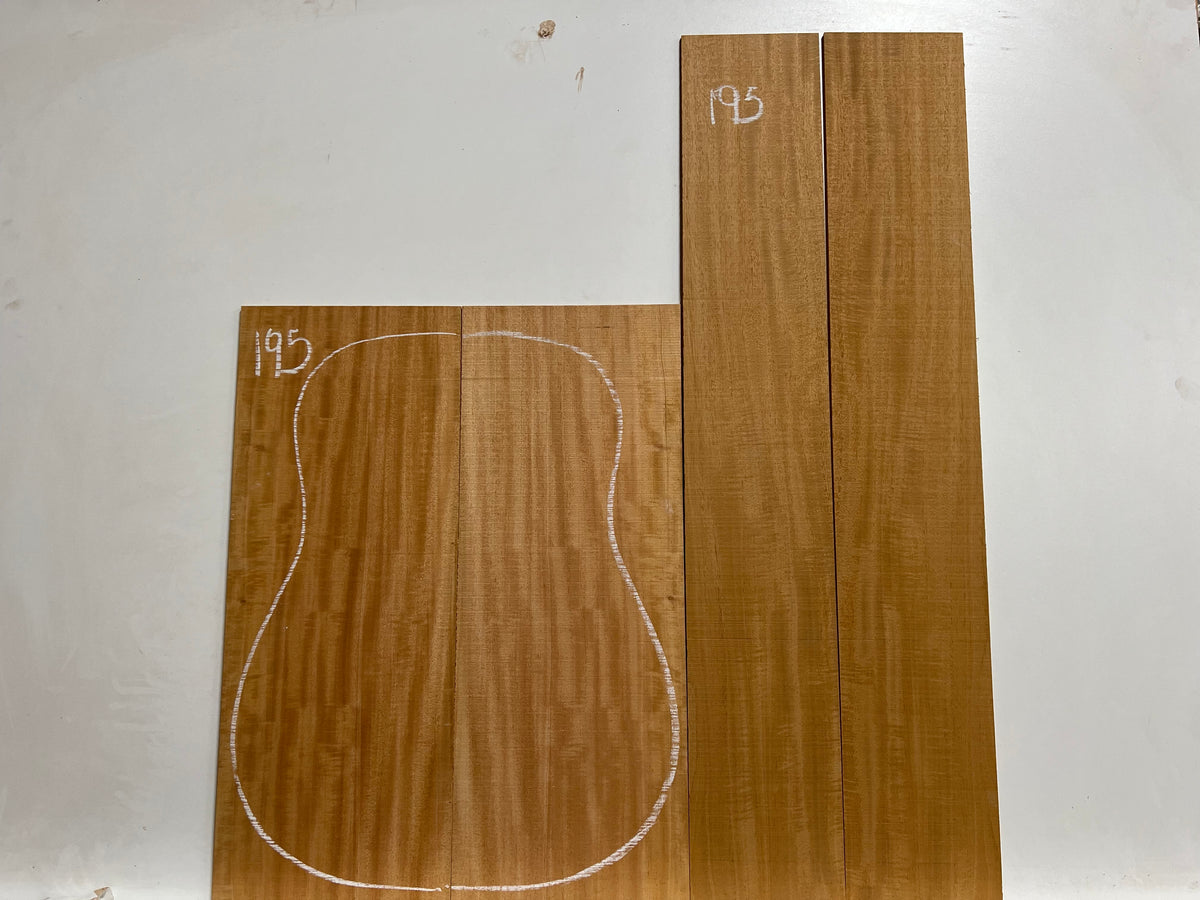 Flame Genuine Mahogany Classical Guitar Back & Side Set #195 - Exotic Wood Zone - Buy online Across USA 