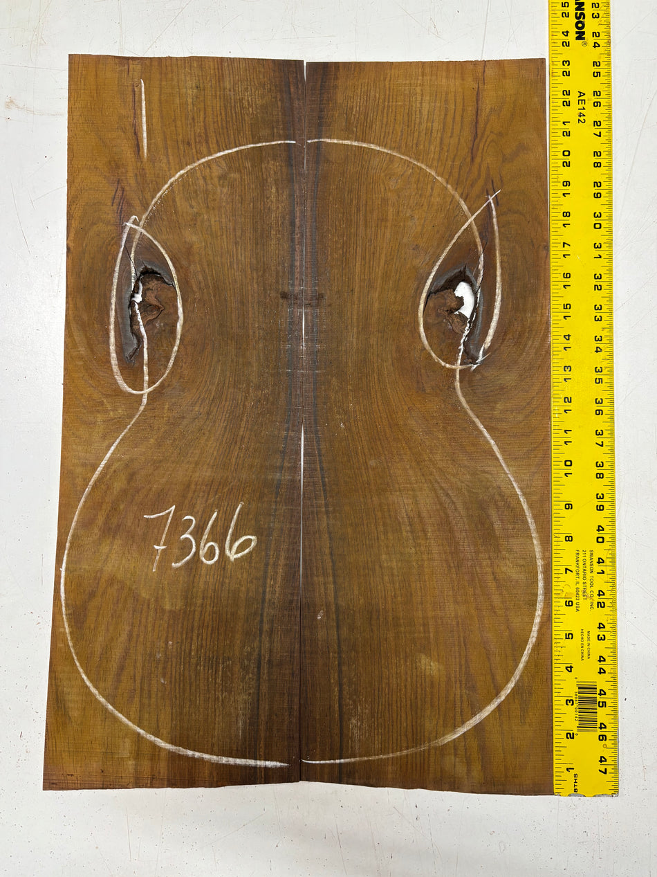 Cocobolo Classical Guitar Back Set 22"x7-1/2"x3/16"#7366