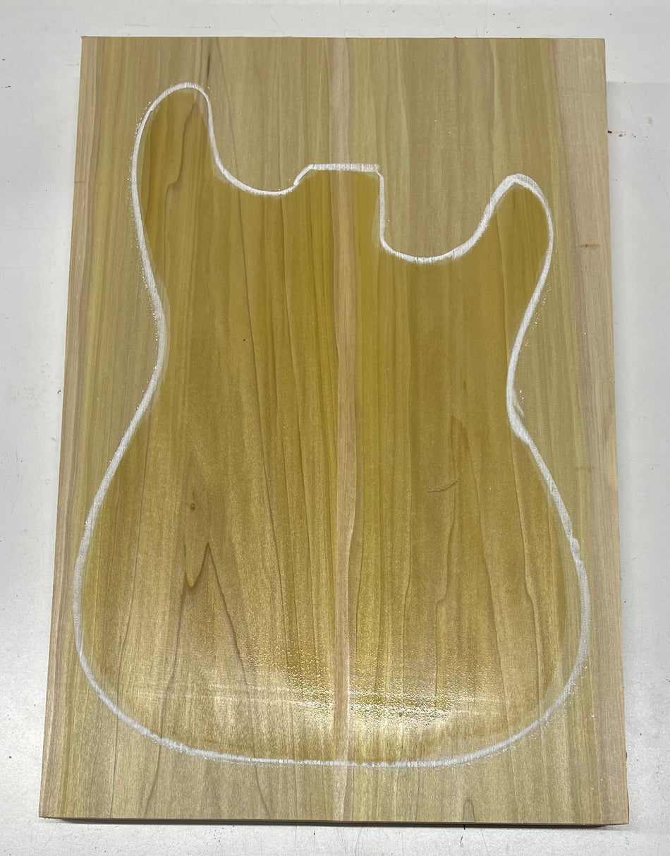 Yellow Poplar Guitar Body Blanks - 21" x 14-1/4" x 1-3/4", 10 Lbs #25 - Exotic Wood Zone - Buy online Across USA 