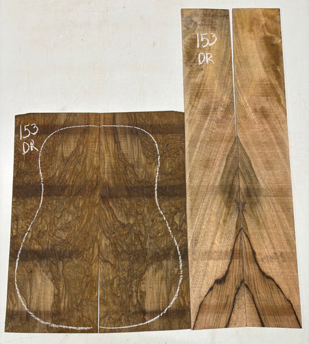 Figured Flame Mango Dreadnought Guitar Back and Side Set #153 - Exotic Wood Zone