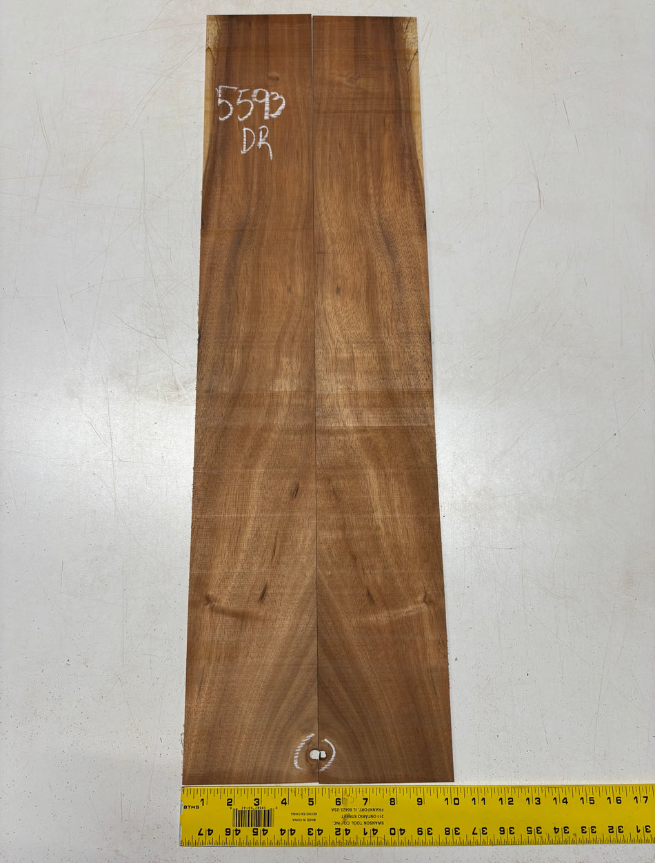 Flame Hawaiian Koa Dreadnought Guitar Side Set 34" x 5" x 1/8" #5593