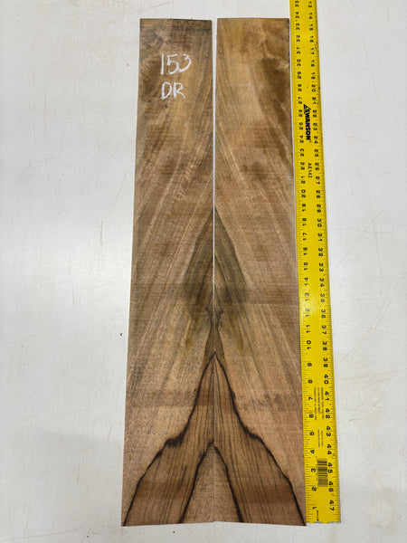 Figured Flame Mango Dreadnought Guitar Back and Side Set #153 - Exotic Wood Zone