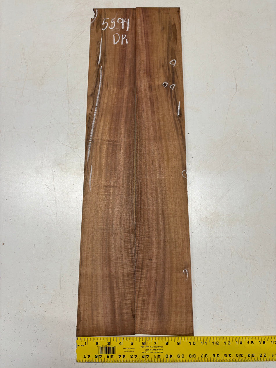 Flame Hawaiian Koa Dreadnought Guitar Side Set 34" x 5" x 1/8" #5594