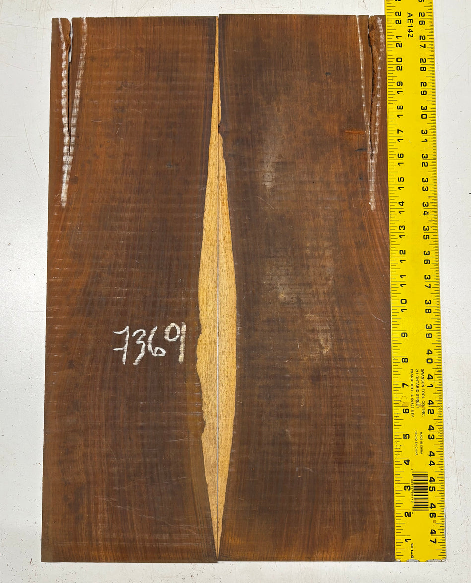 Cocobolo Parlor Guitar Back Set  22"x6-1/2"x3/16"#7369