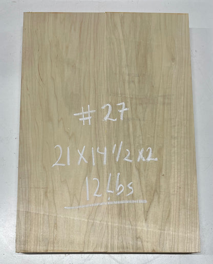 Yellow Poplar Guitar Body Blanks - 21&quot; x 14-1/2&quot; x 2&quot;, 12 Lbs 